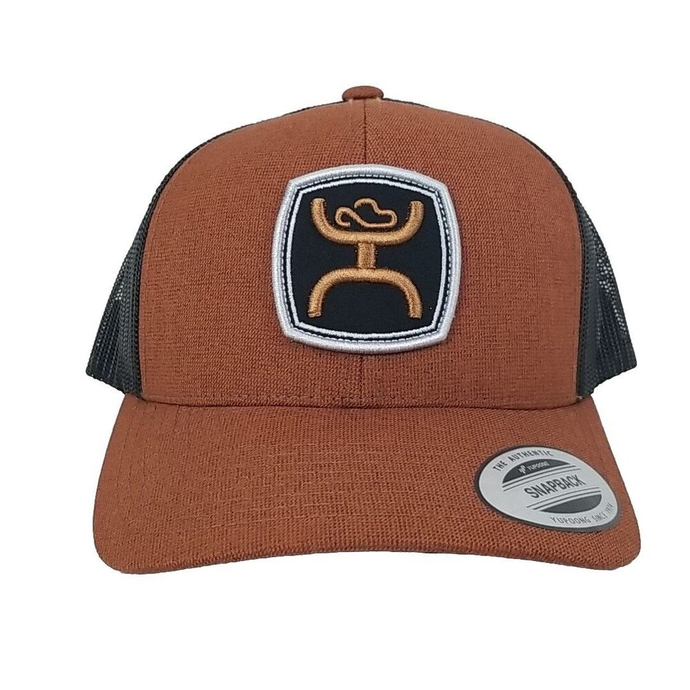 Hooey "Zenith" Men's 6-panel Coffee Brown / Black Snapback Trucker Cap 2224T New